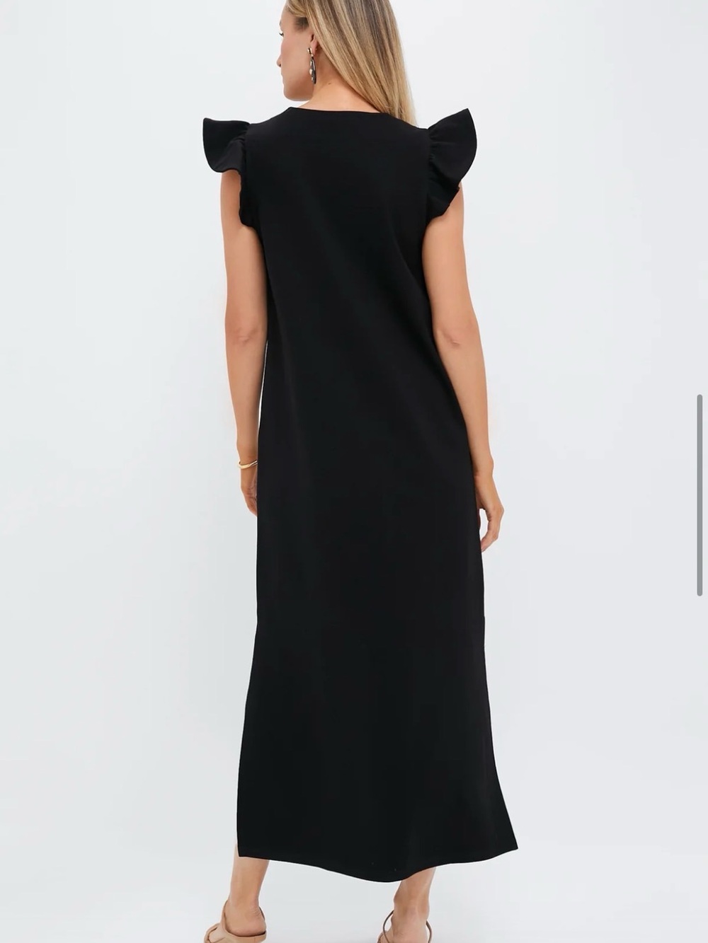 Pomander Place Tuckernuck Miko Dress Black Flutter Sleeve XL - Picture 3 of 15